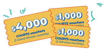 $18000 COURTS Vouchers - $4000, $1000, $1000